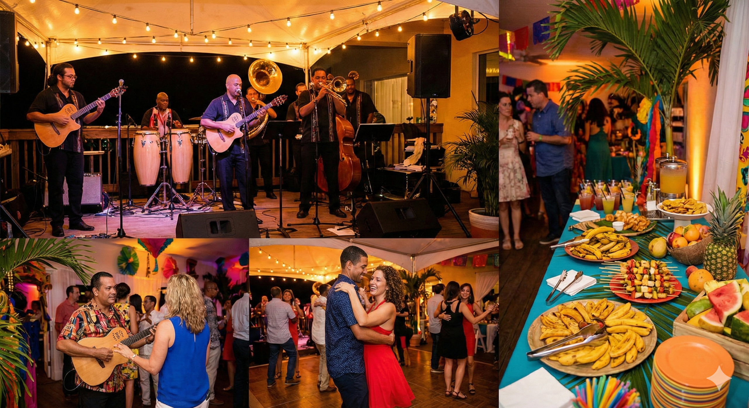 Caribische avond met salsa workshop, live band Los Amigos